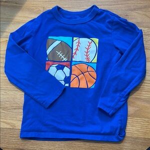 Blue Sports Graphic Kids Shirt